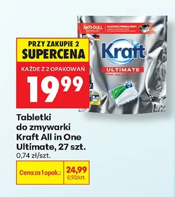 Tabletki do zmywarki Kraft All in One Ultimate promocja w Biedronka