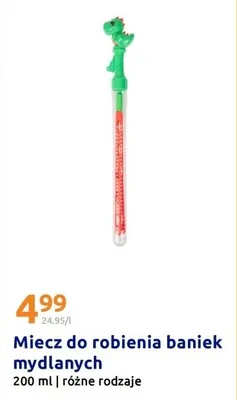 Miecz do robienia baniek mydlanych różne rodzaje promocja w Action