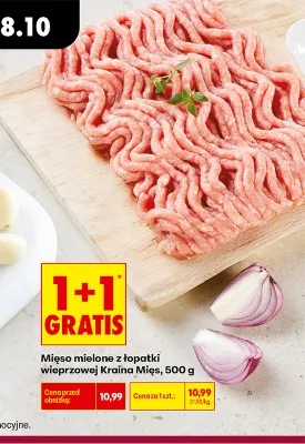 Mięso mielone z łopatki wieprzowej Kraina Mięs promocja w Biedronka
