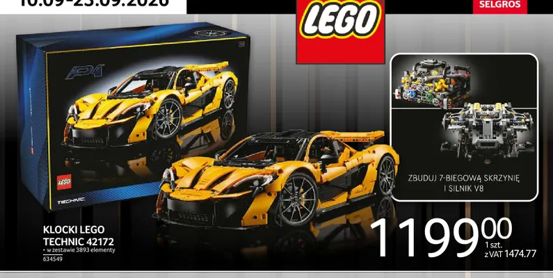 Klocki LEGO Technic 42172 promocja w Selgros