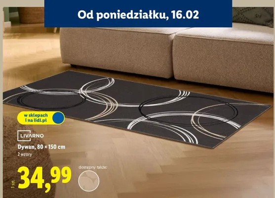 Dywan 80 × 150 cm promocja w Lidl