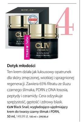 Krem do twarzy Cliv Black Snail promocja w Hebe