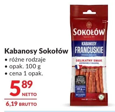 Kabanosy Sokołów promocja w Makro