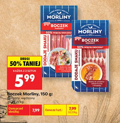 Boczek Morliny wędzony promocja w Biedronka