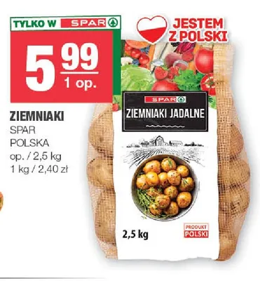 Ziemniaki polskie Spar promocja w SPAR