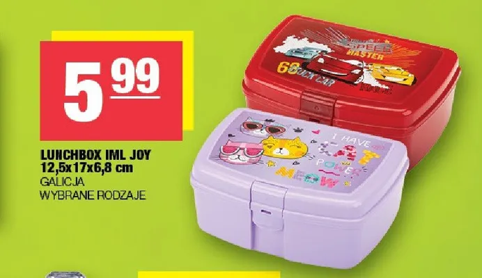 Lunchbox IML Joy 12,5x17x6,8 cm Galicja promocja w SPAR