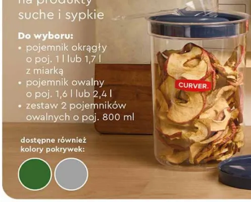 Pojemnik okrągły na produkty suche i sypkie 1,7 l z miarką promocja w Biedronka