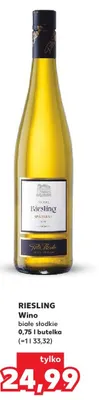 Wino białe słodkie Riesling 0,75 l promocja w Kaufland