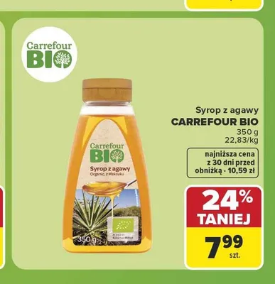 Syrop z agawy Carrefour Bio promocja w Carrefour