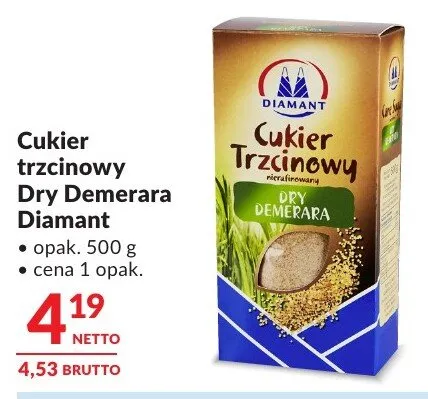 Cukier trzcinowy Dry Demerara Diamant promocja w Makro