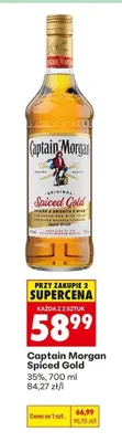 Rum Captain Morgan Spiced Gold 35% promocja w Biedronka