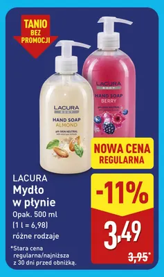 Mydło w płynie Lacura promocja w Aldi