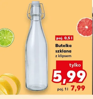 Butelka szklana z klipsem 0,5 l promocja w Kaufland