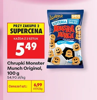 Chrupki Monster Munch Original promocja w Biedronka