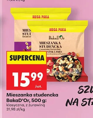 Mieszanka studencka BakaD'Or z żurawiną promocja w Biedronka