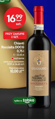 Wino Chianti Roccialta DOCG wytrawne promocja w Żabka