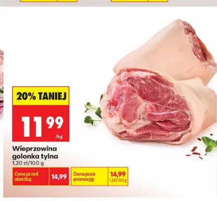 Wieprzowina golonka tylna promocja w Biedronka