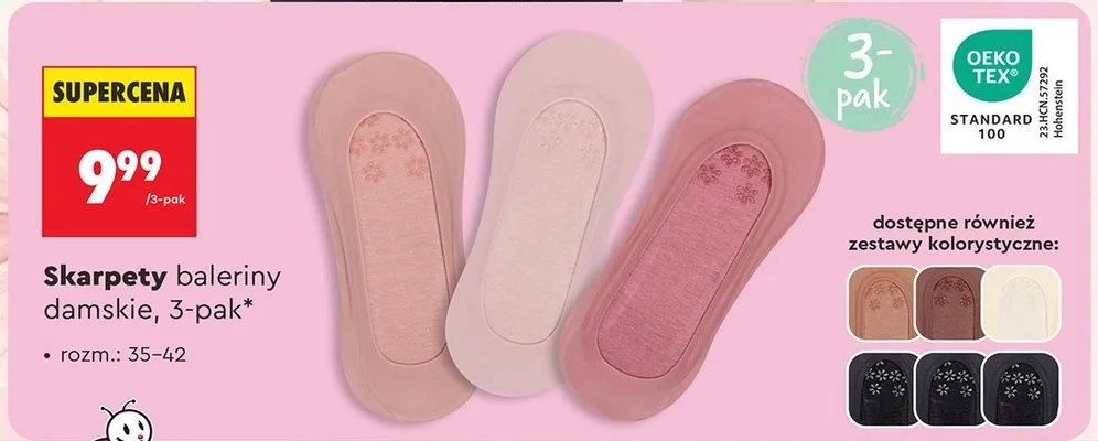 Skarpety baleriny damskie promocja w Biedronka