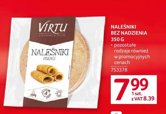Naleśniki bez nadzienia Virtu promocja w Selgros