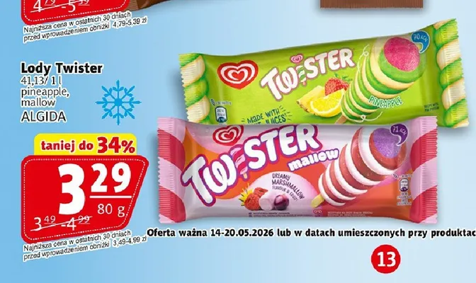 Lody Twister mallow promocja w Prim Market