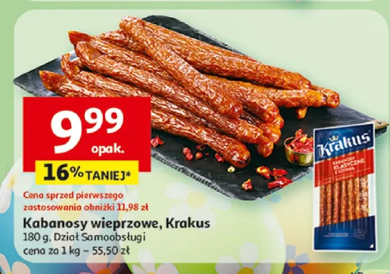 Kabanosy wieprzowe promocja w Auchan