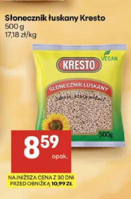 Słonecznik łuskany Kresto promocja w Delikatesy Centrum