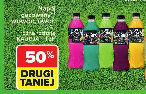 Napój gazowany Wowoc owoc Hortex promocja w Carrefour