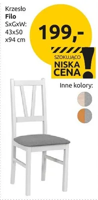 Krzesło Filo promocja w Black Red White