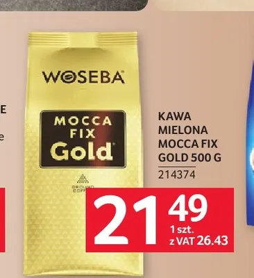 Kawa mielona Mocca Fix Gold Woseba promocja w Selgros
