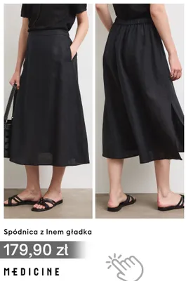Spódnica z lnem gładka Medicine promocja w Medicine