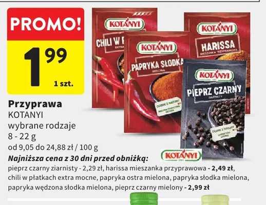 Papryka ostra mielona Kotányi promocja w Intermarche