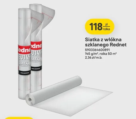 Siatka z włókna szklanego Rednet promocja w Castorama