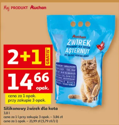 Silikonowy żwirek dla kota Asternut promocja w Auchan