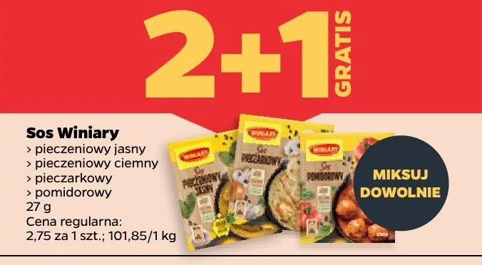 Sos pieczeniowy, różne rodzaje 2+1 GRATIS promocja w Netto