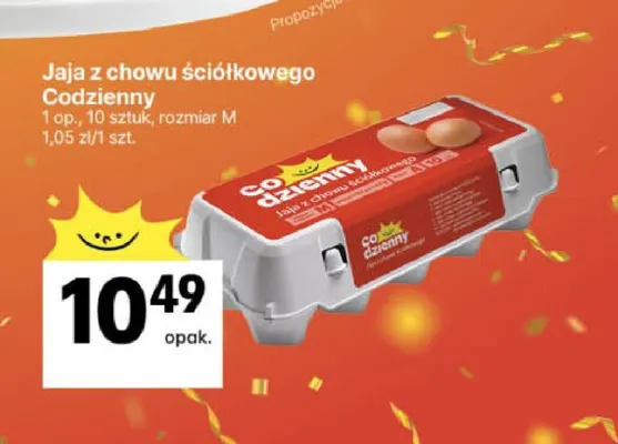 Jajka kurze z chowu ściółkowego Codzienny promocja w Delikatesy Centrum