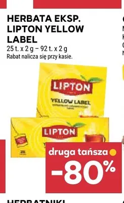Herbata ekspresowa Lipton Yellow Label promocja w Stokrotka