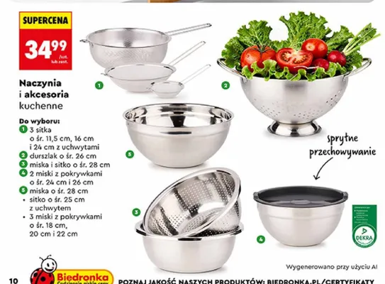 Miski z pokrywkami Smukee 2-pak promocja w Biedronka