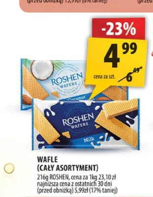 Wafle Roshen Coconut promocja w Arhelan