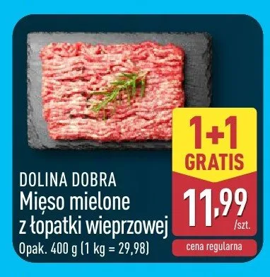 Mięso mielone z łopatki wieprzowej DOLINA DOBRA promocja w Aldi