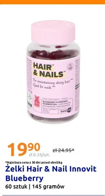 Żelki Innovit Hair & Nails Blueberry promocja w Action