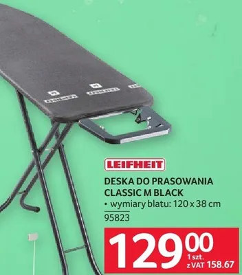 Deska do prasowania Classic M Black Leifheit promocja w Selgros