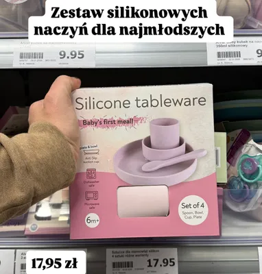 Zestaw naczyń silikonowych dla dzieci promocja w Action