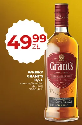 Whisky Grant's 0,5l szkocka/blended promocja w Duży Ben