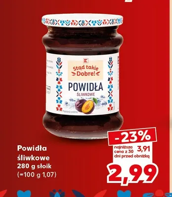 Powidła śliwkowe Stąd takie Dobre! promocja w Kaufland