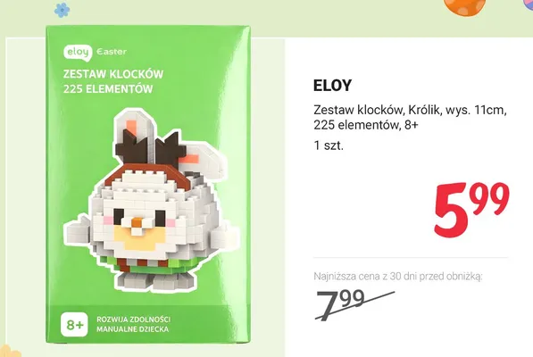 Zestaw klocków Królik, 8+ promocja w Rossmann