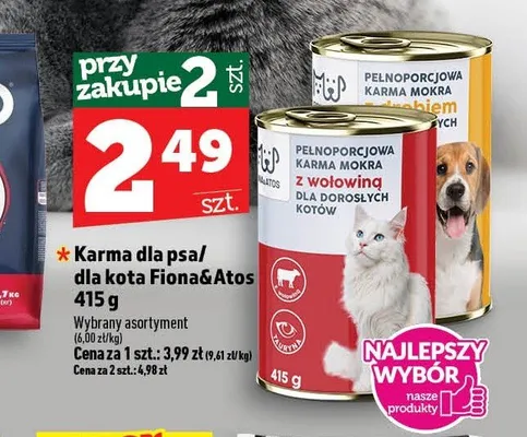 Karma dla psa Atos 415 g promocja w TOPAZ