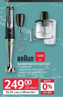 Blender ręczny Braun MQ9135XI promocja w Selgros