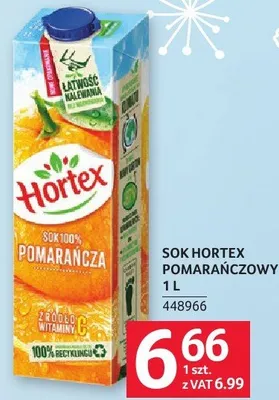 Sok Hortex pomarańczowy 1 l promocja w Selgros