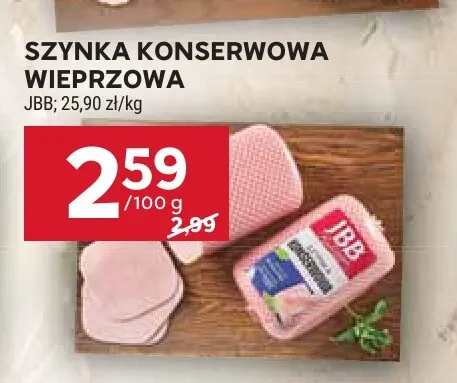 Szynka konserwowa wieprzowa JBB promocja w Stokrotka
