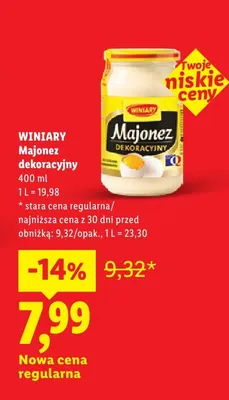 Majonez dekoracyjny Winiary promocja w Lidl